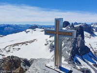 Auf dem Gipfel des Hinter Schloss, 3133 m. : Bächenstock, Schlossberg, Zwächten