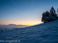 Unterhalb der Kommende Hohenrain, Blick zum Pilatus. : Winter Hohenrain