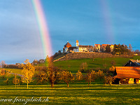 Am 19. November 2020 wurde uns dieser wunderbare Regenbogen über der Johanniter-Kommende Hohenrain geschenkt. : Regenbogen Hohenrain