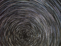 Startrails von der Etzlihütte aus. : Etzlihütte Praktikum Hüttenwartskurs Startrails