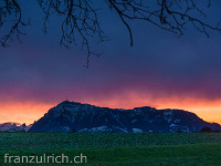 Morgenhimmel mit der Rigi : Morgenrot Rigi Himmel