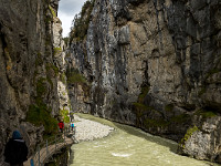 Heute ist die Schlucht begehbar - und bietet ein eindrückliches Erlebnis. : Aletschgletscher