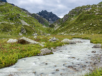 Nach Regenfällen schwillt der Etzlibach an und ist ganz milchig gefärbt. : Etzlihütte Praktikum Hüttenwartskurs