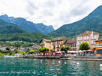 Heute dürfen wir eine Bootsfahrt auf dem Genfersee machen. Von Lutry geht die Reise bis zur Mündung der Rhone bei Bouveret (mit Badehalt) und wieder zurück. : Genfersee