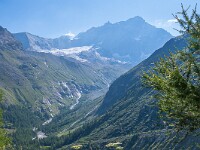 Bei der Cabane du Petit Mountet (2143 m), im Hintergrund das Weisshorn (4505 m) mit dem Nordgrat (links) und dem luftigen Gendarme. : Zinal 2026