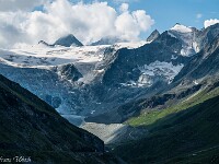 Le Glacier de Moiry mit dem Grand Cornier (3961 m) in den Wolken. : Zinal 2026