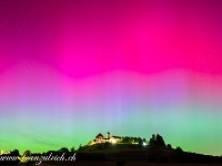 Polarlicht über der Kommende Hohenrain. : Polarlicht Hohenrain