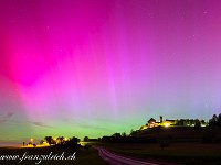 Polarlicht über der Kommende Hohenrain. : Polarlicht Hohenrain